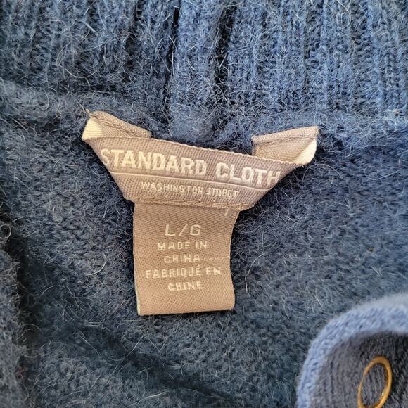 Standard Cloth Urabn Outfitters Pullover Henley Hood Sweater Men Large Blue - Picture 6 of 9